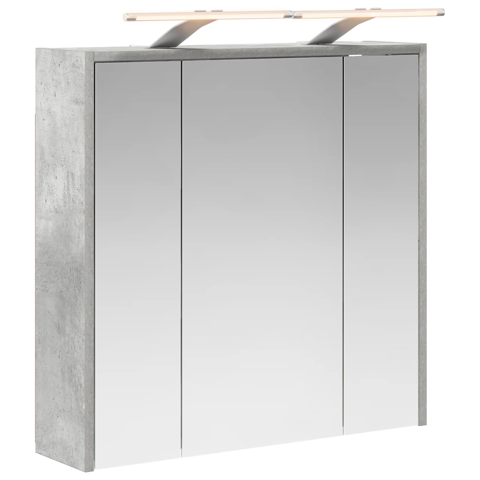 Kupaonski ormar s ogledalom Betonski sivi 63,5 x 16 x 62,5 cm