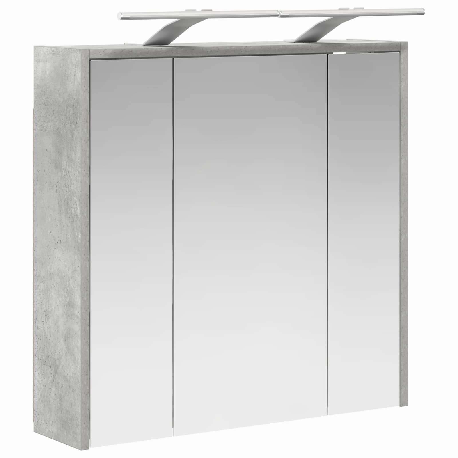 Kupaonski ormar s ogledalom Betonski sivi 63,5 x 16 x 62,5 cm