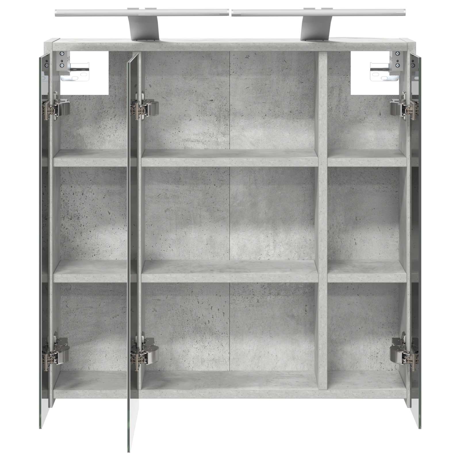 Kupaonski ormar s ogledalom Betonski sivi 63,5 x 16 x 62,5 cm