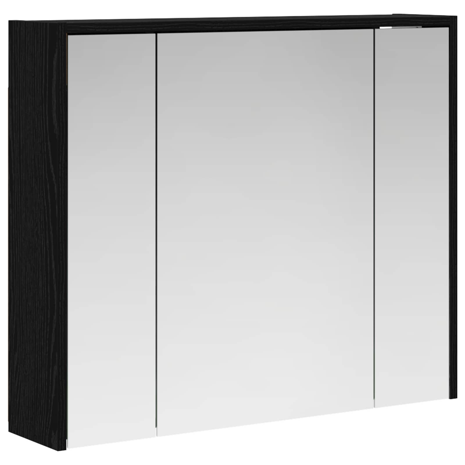 Kupaonski ormar s ogledalom Crni hrast 73,5 x 16 x 62,5 cm