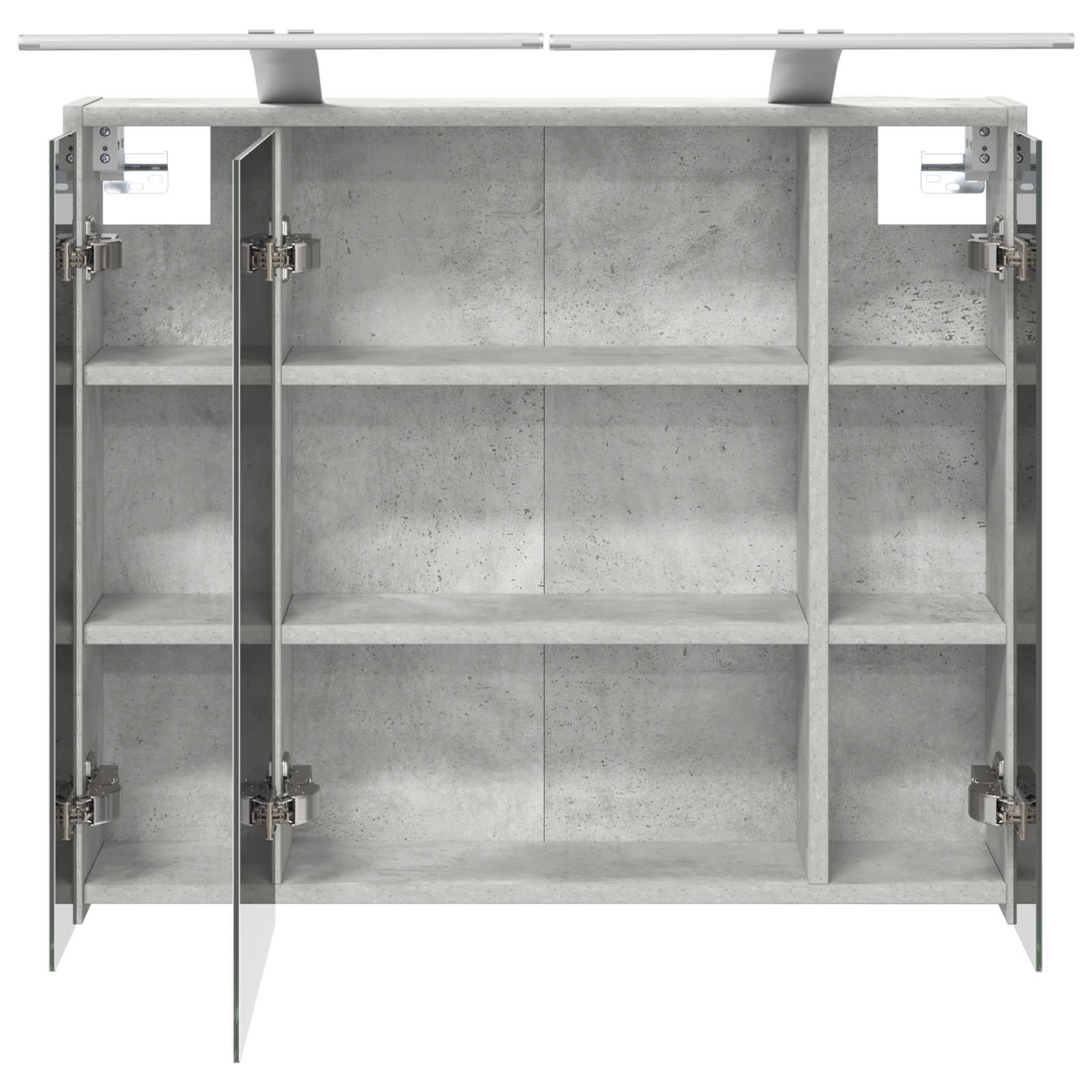 Kupaonski ormar s ogledalom Betonski sivi 73,5 x 16 x 62,5 cm