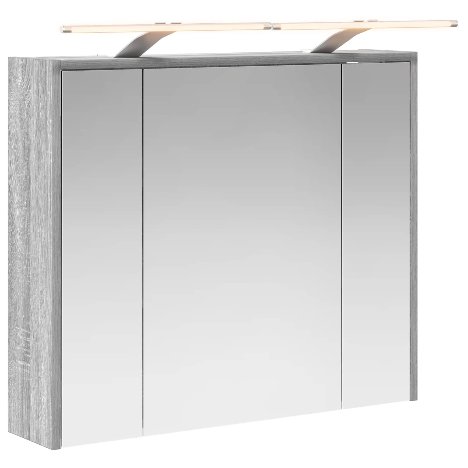 Kupaonski ormar s ogledalom Siva Sonoma 73,5 x 16 x 62,5 cm