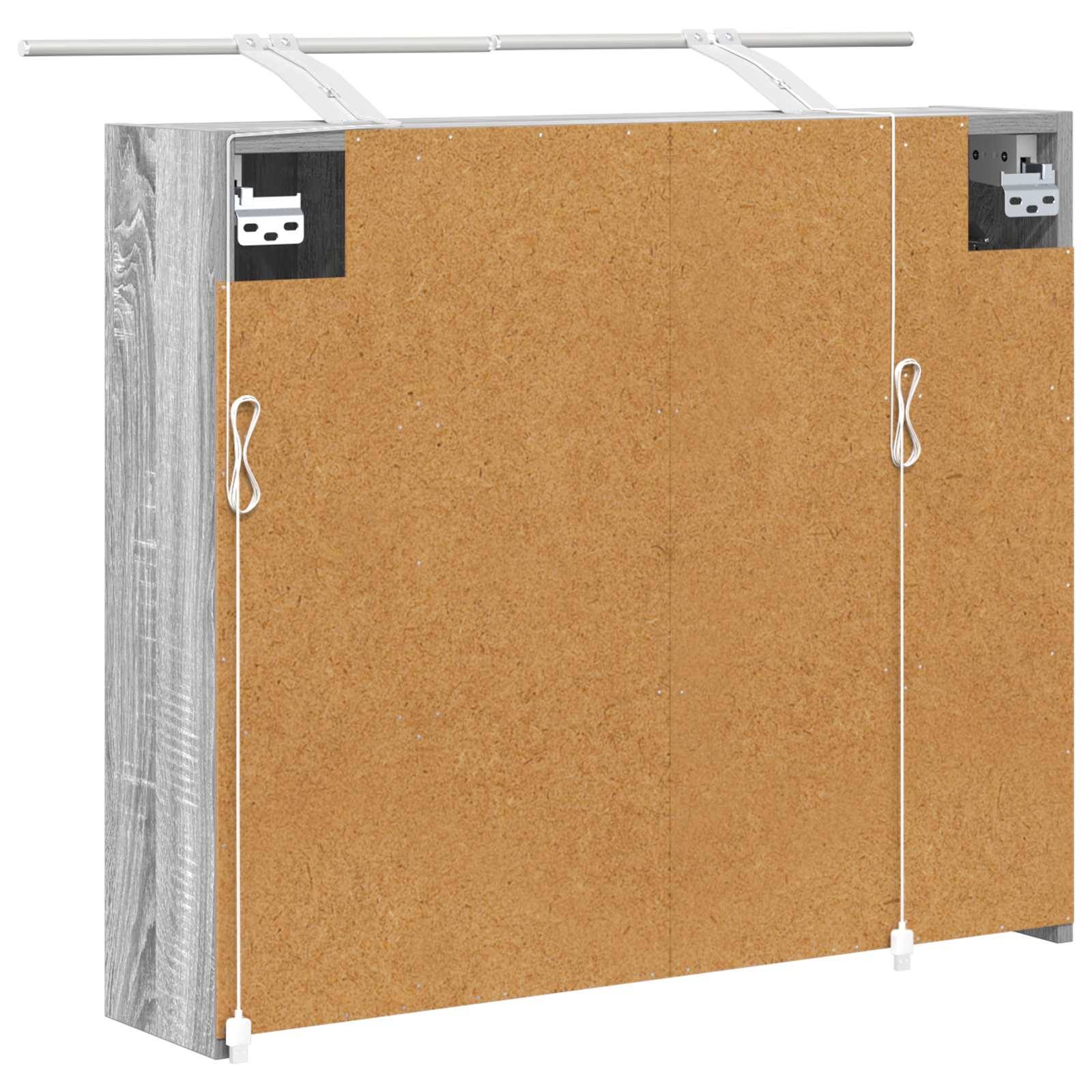 Kupaonski ormar s ogledalom Siva Sonoma 73,5 x 16 x 62,5 cm