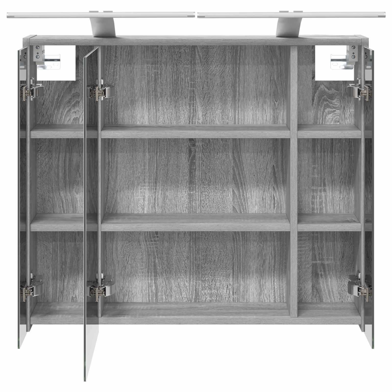 Kupaonski ormar s ogledalom Siva Sonoma 73,5 x 16 x 62,5 cm