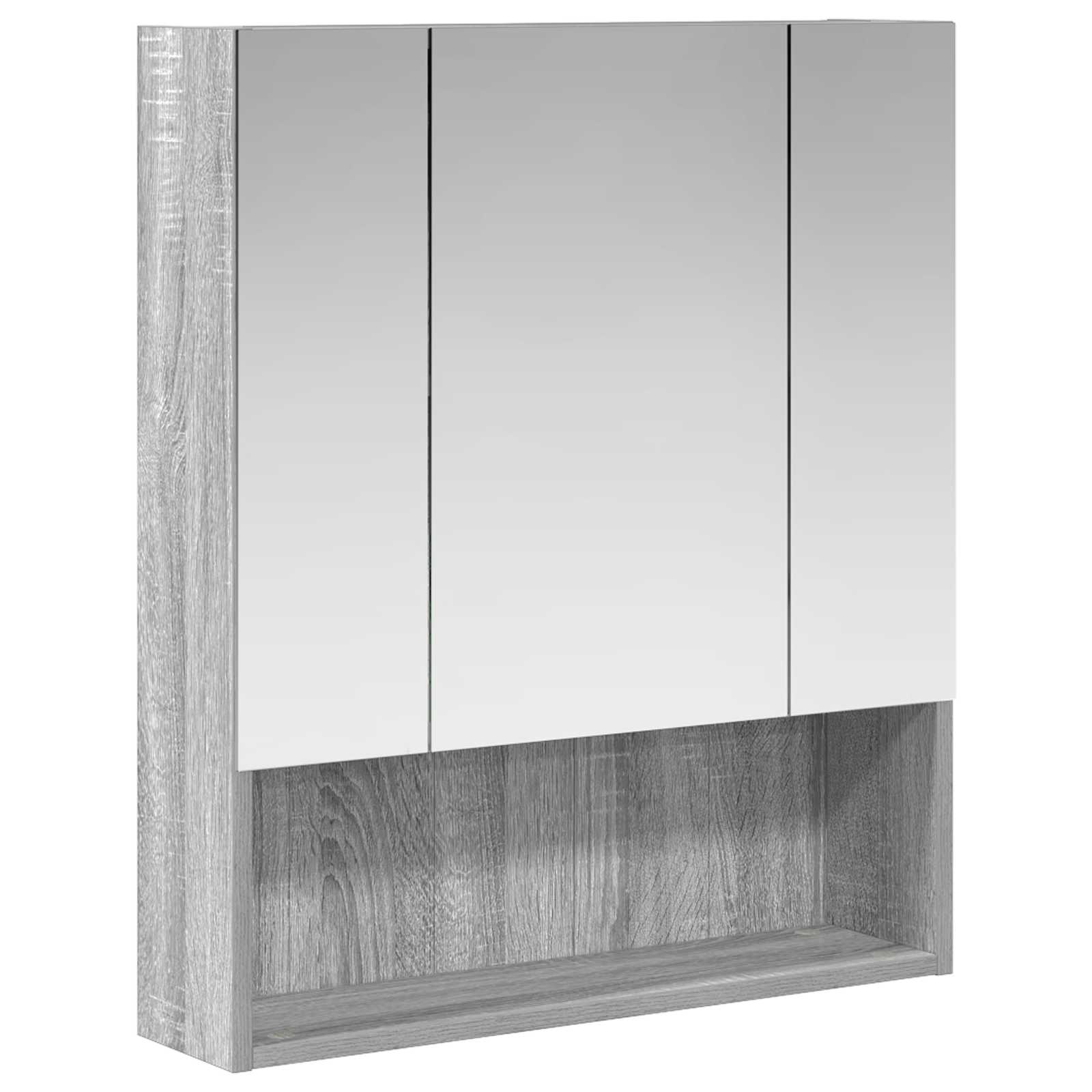 Kupaonski ormar s ogledalom Zidne Siva Sonoma 60 x 14.5 x 70 cm