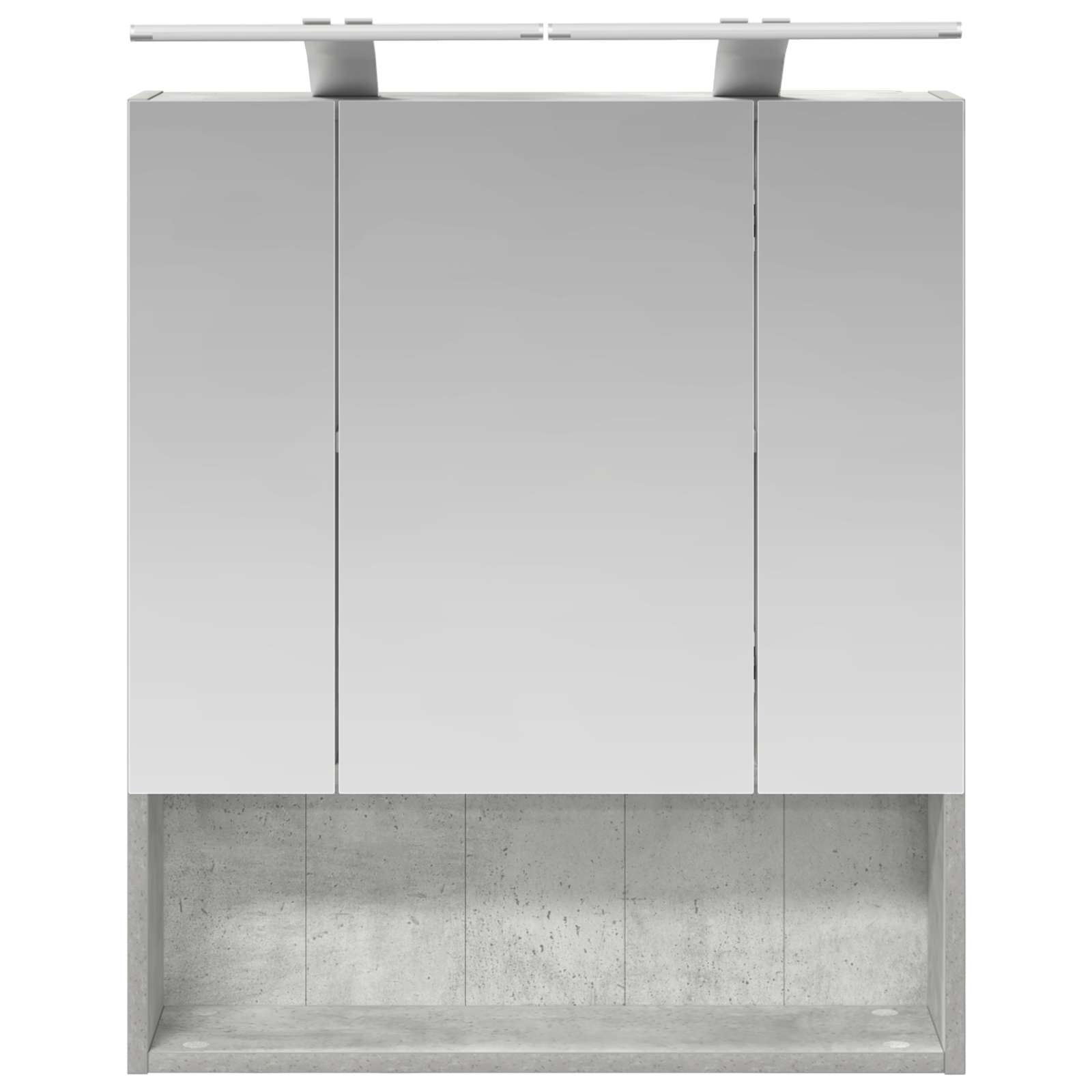 Kupaonski ormar s ogledalom Betonski sivi 60 x 14.5 x 70 cm