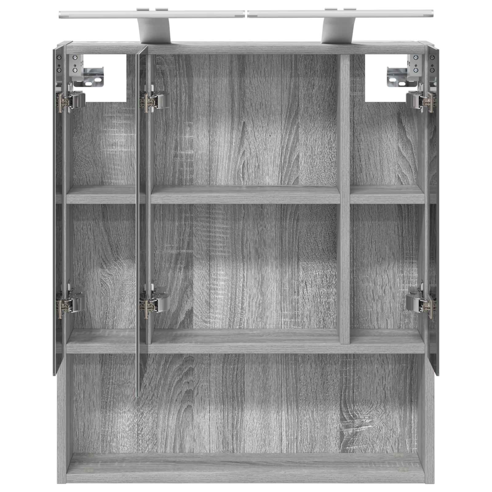 Kupaonski ormar s ogledalom Zidne Siva Sonoma 60 x 14.5 x 70 cm