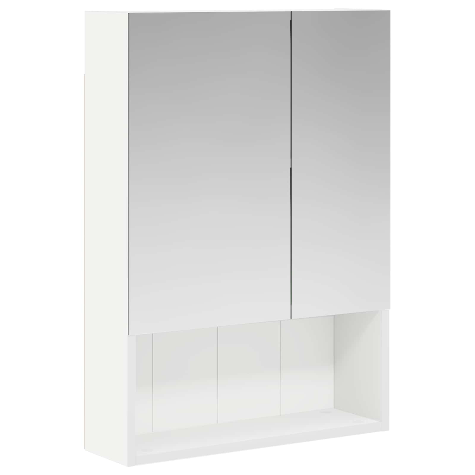 Kupaonski ormar s ogledalom s policom Bijelo 50 x 14,5 x 70 cm
