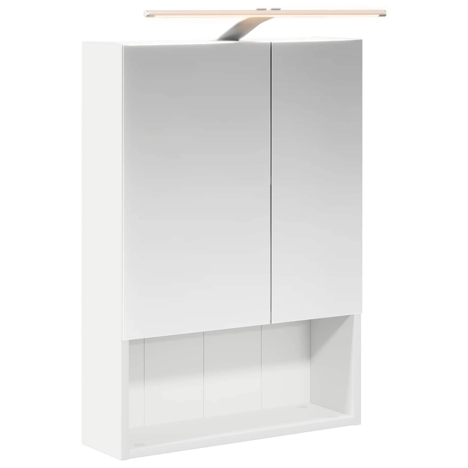 Kupaonski ormar s ogledalom s policom Bijelo 50 x 14,5 x 70 cm