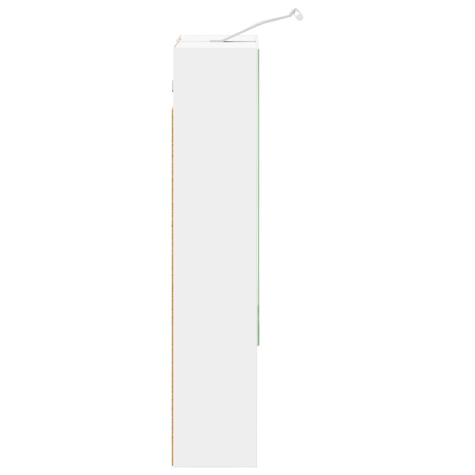 Kupaonski ormar s ogledalom s policom Bijelo 50 x 14,5 x 70 cm