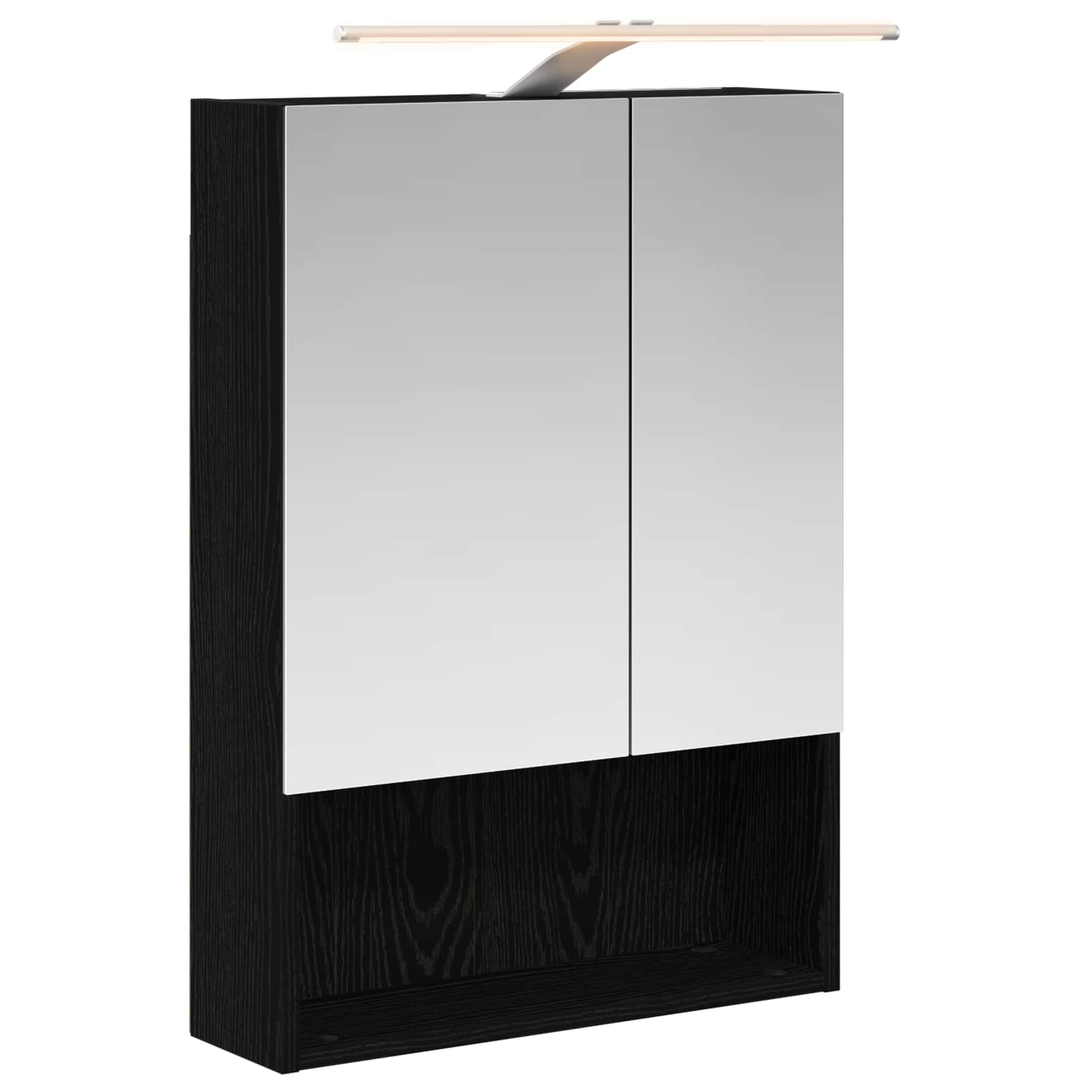 Kupaonski ormar s ogledalom Zidne Crni hrast 50 x 14,5 x 70 cm