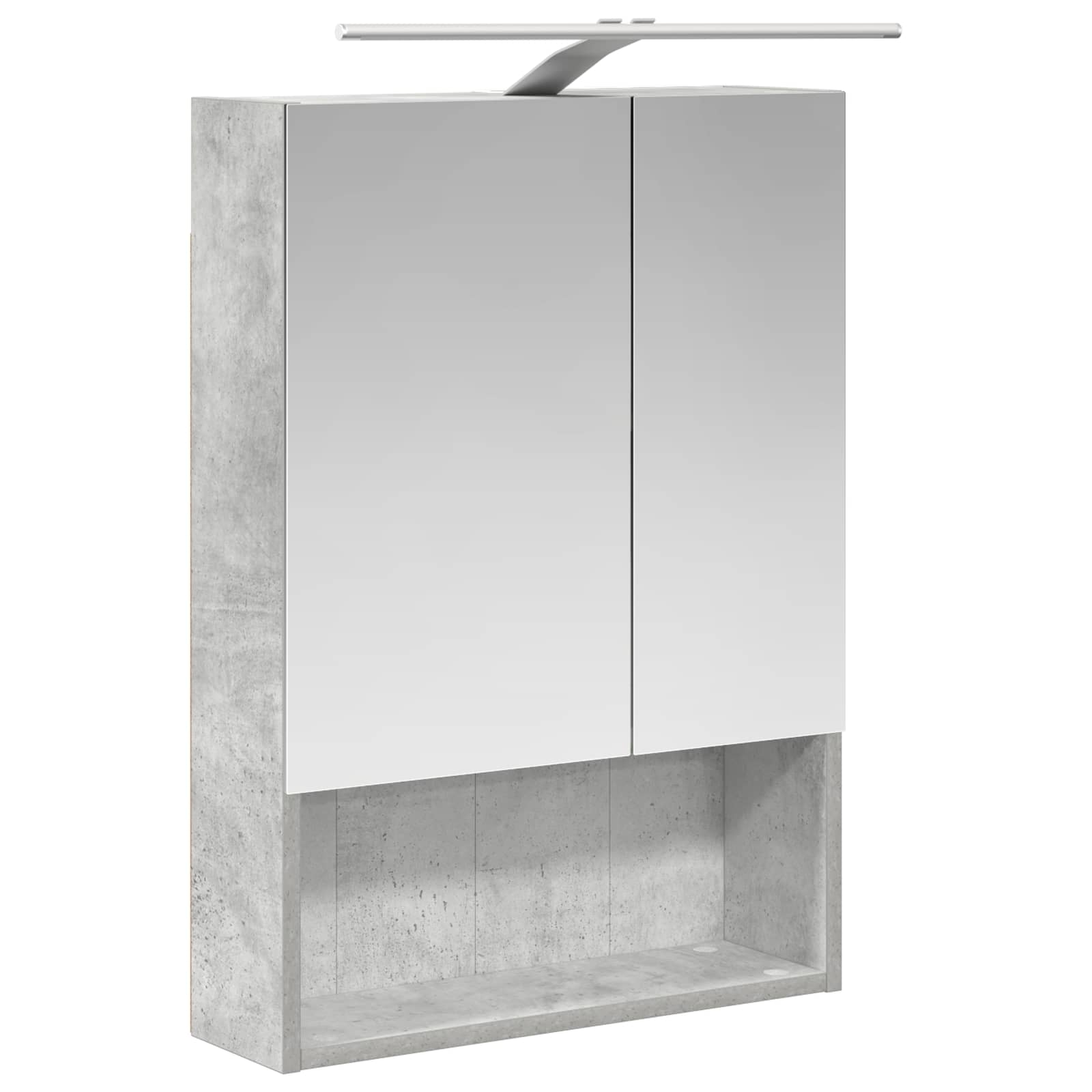 Kupaonski ormar s ogledalom Betonski sivi 50 x 14,5 x 70 cm