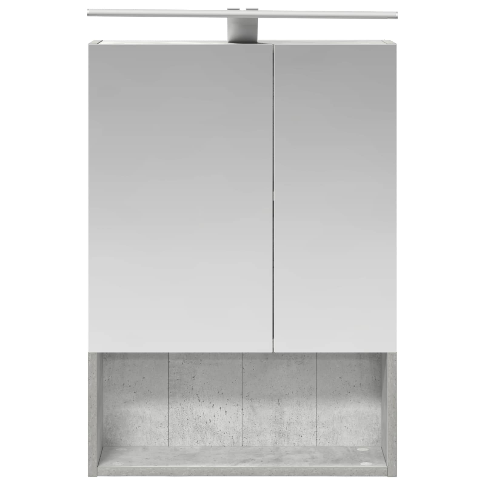 Kupaonski ormar s ogledalom Betonski sivi 50 x 14,5 x 70 cm
