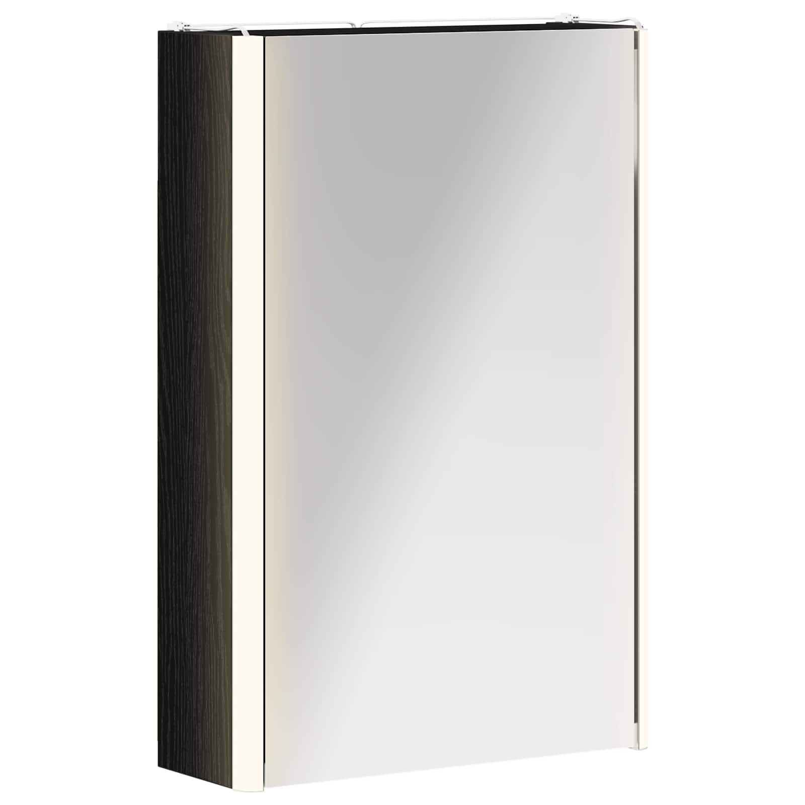 Kupaonski ormar s ogledalom Crni hrast 33 x 11,5 x 50 cm