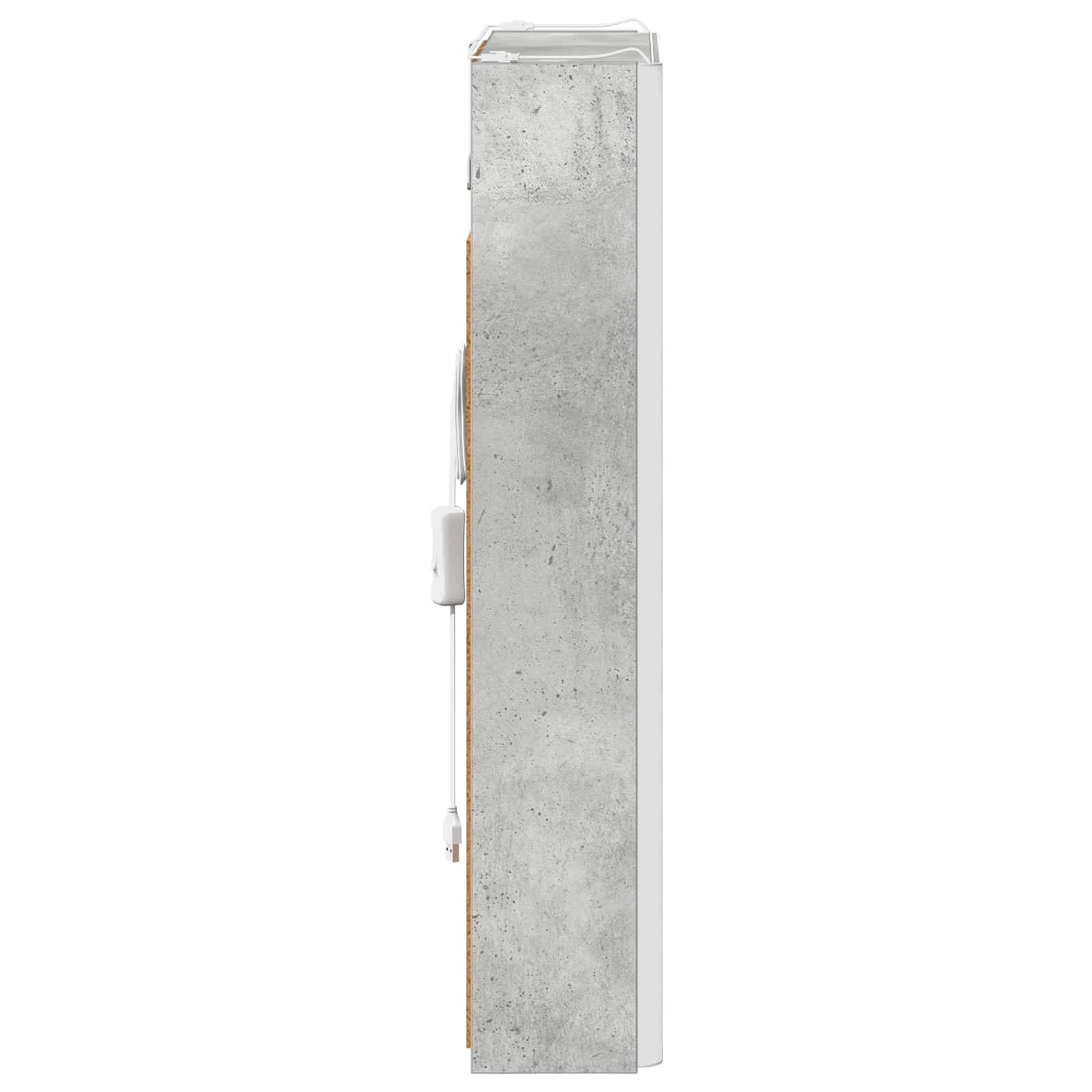 Kupaonski ormar s ogledalom Betonski sivi 43 x 11,5 x 60,5 cm