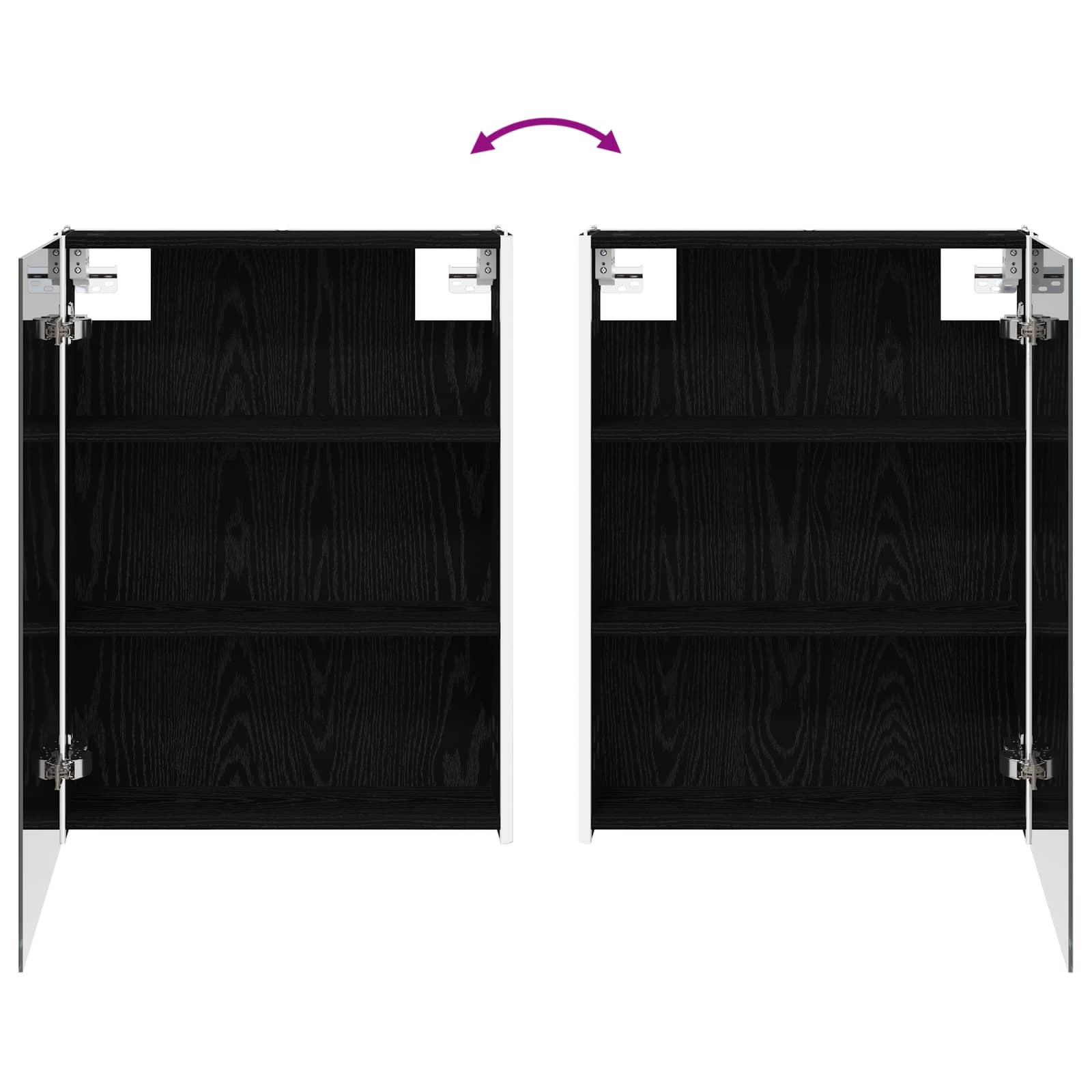 Kupaonski ormar s ogledalom Crni hrast 53,5 x 15,5 x 70 cm