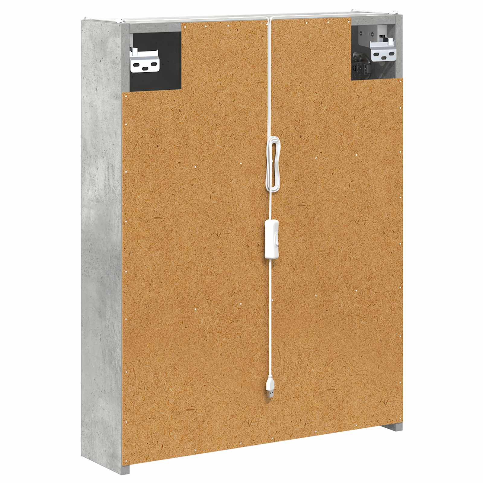 Kupaonski ormar s ogledalom Betonski sivi 53,5 x 15,5 x 70 cm