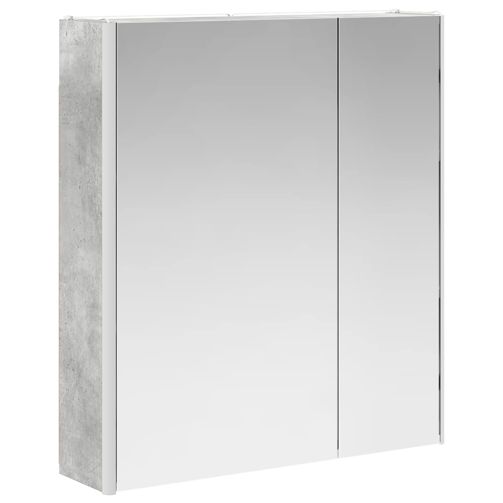 Kupaonski ormar s ogledalom Betonski sivi 63,5 x 15,5 x 70 cm