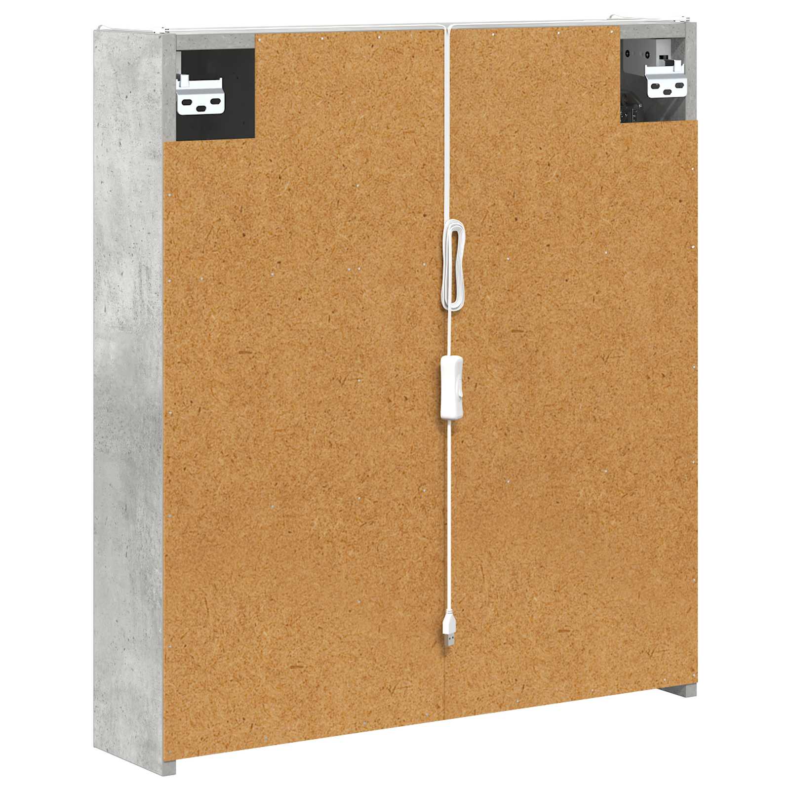 Kupaonski ormar s ogledalom Betonski sivi 63,5 x 15,5 x 70 cm