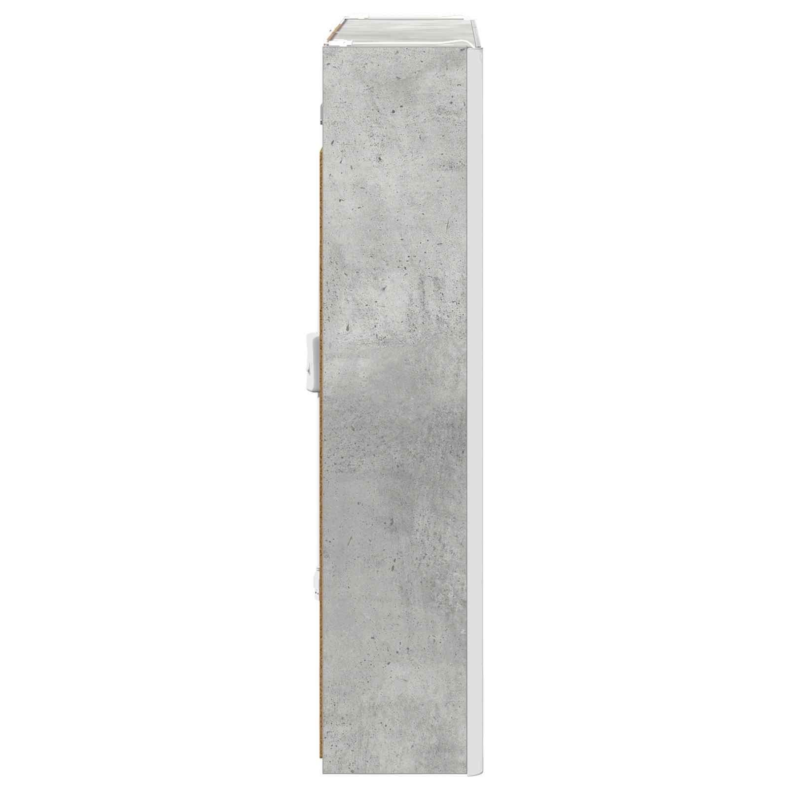 Kupaonski ormar s ogledalom Betonski sivi 63,5 x 15,5 x 70 cm