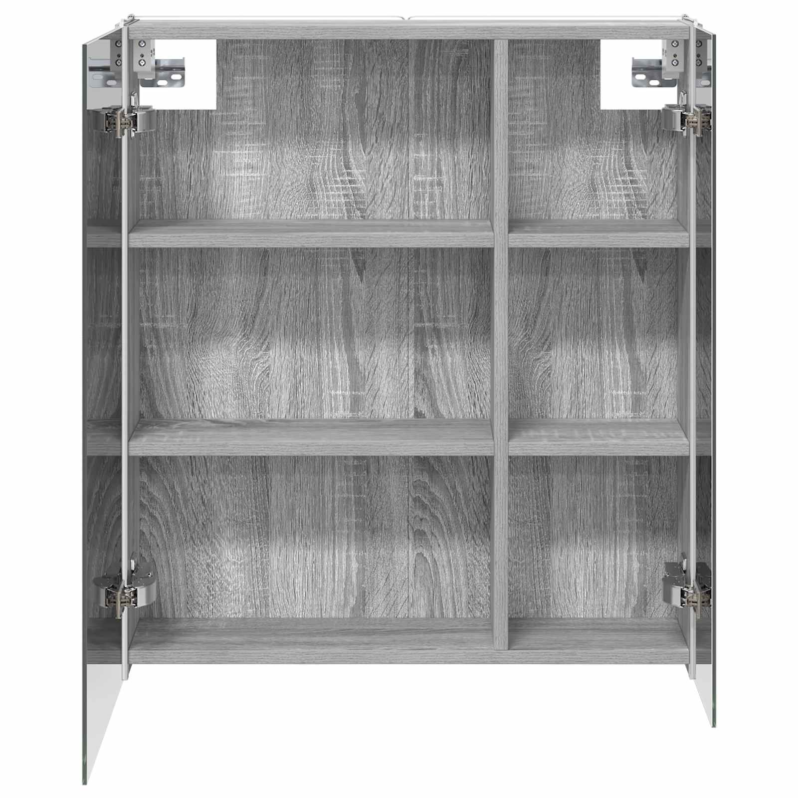 Kupaonski ormar s ogledalom Siva Sonoma 63,5 x 15,5 x 70 cm