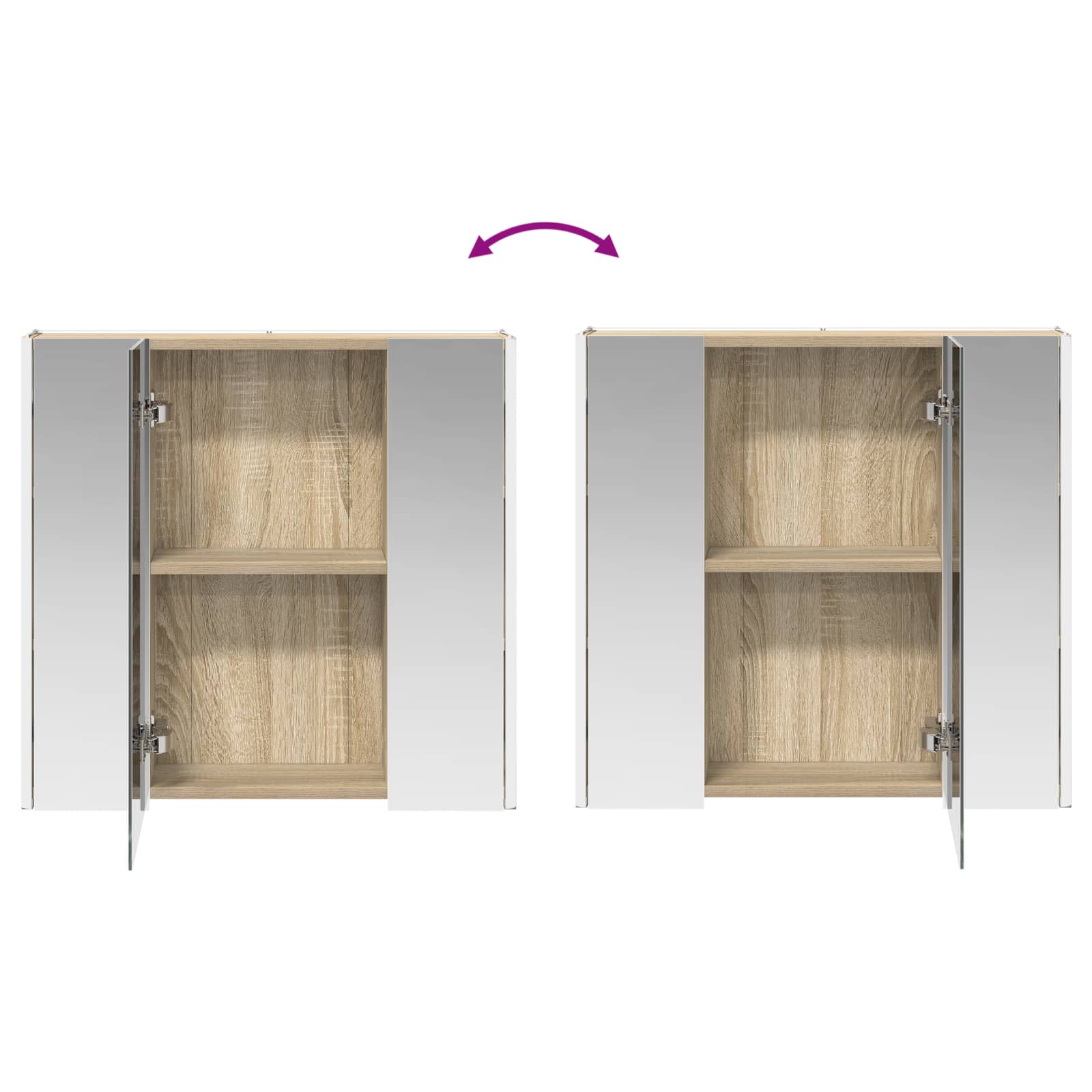 Kupaonski ormar s ogledalom Sonoma hrast 63,5 x 15,5 x 60,5 cm