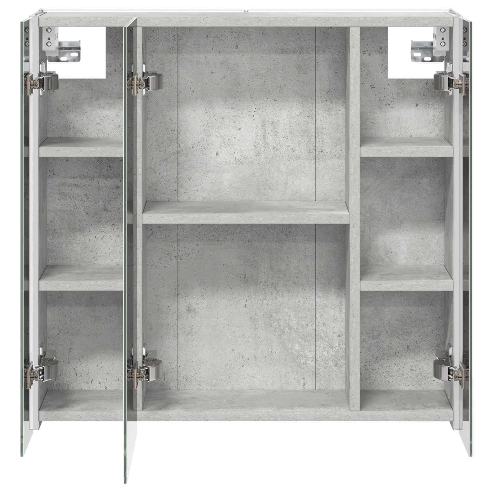Kupaonski ormar s ogledalom Betonski sivi 63,5 x 15,5 x 60,5 cm