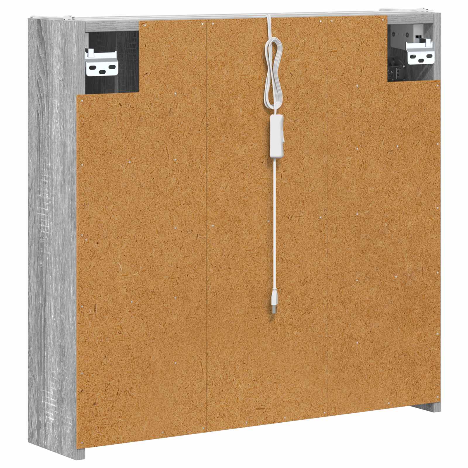 Kupaonski ormar s ogledalom Siva Sonoma 63,5 x 15,5 x 60,5 cm