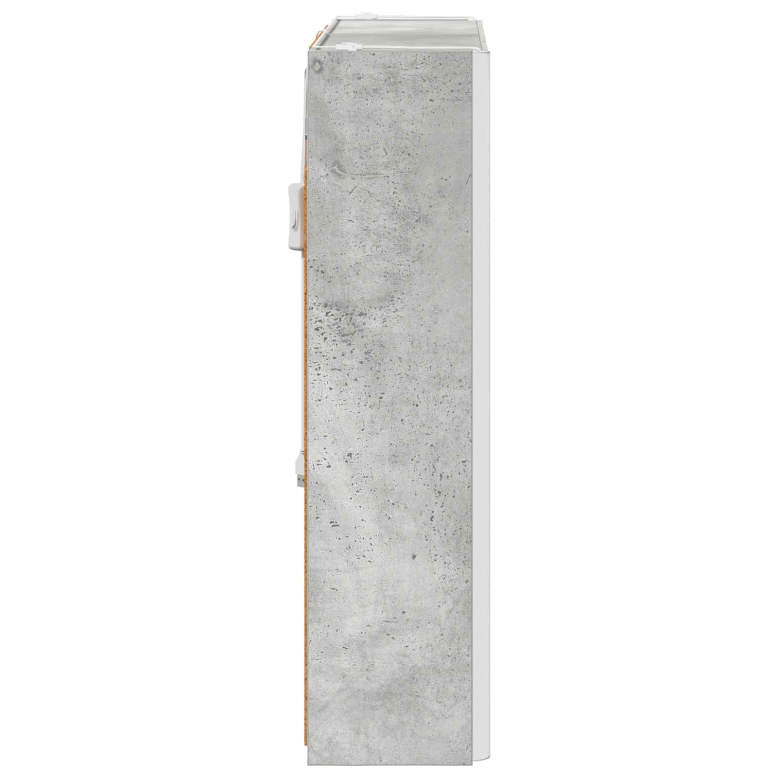 Kupaonski ormar s ogledalom Betonski sivi 73.5 x 15.5 x 70 cm