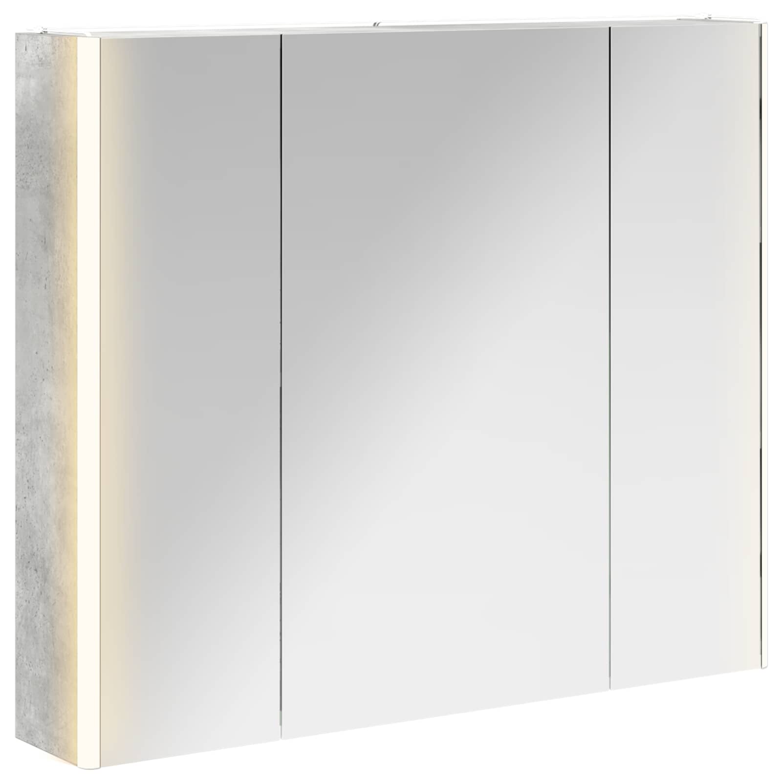 Kupaonski ormar s ogledalom Betonski sivi 83,5 x 15,5 x 70 cm