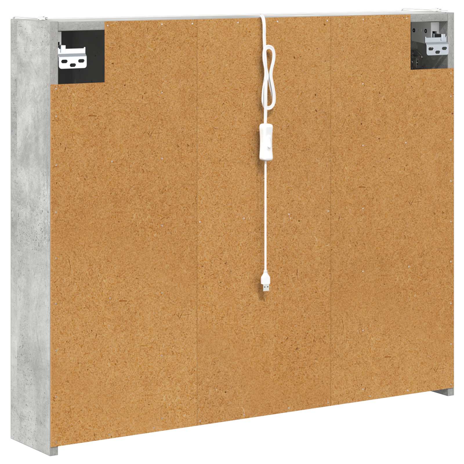 Kupaonski ormar s ogledalom Betonski sivi 83,5 x 15,5 x 70 cm
