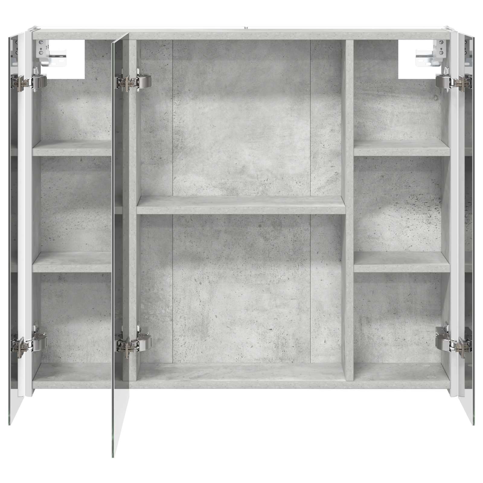 Kupaonski ormar s ogledalom Betonski sivi 83,5 x 15,5 x 70 cm