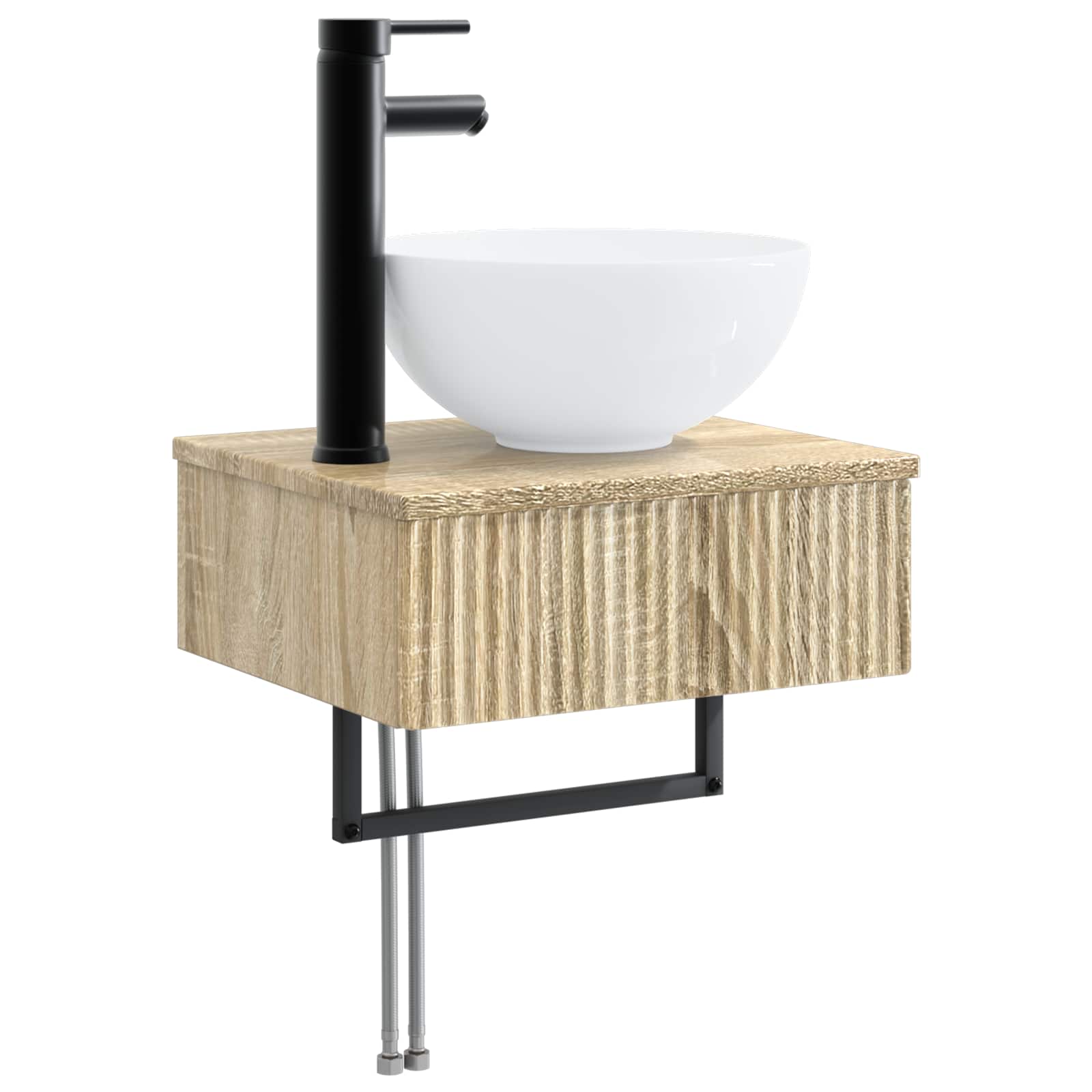 Set ormarića za kupaonicu 4 pcs Hrast sonoma 100 x 14,5 x 70 cm