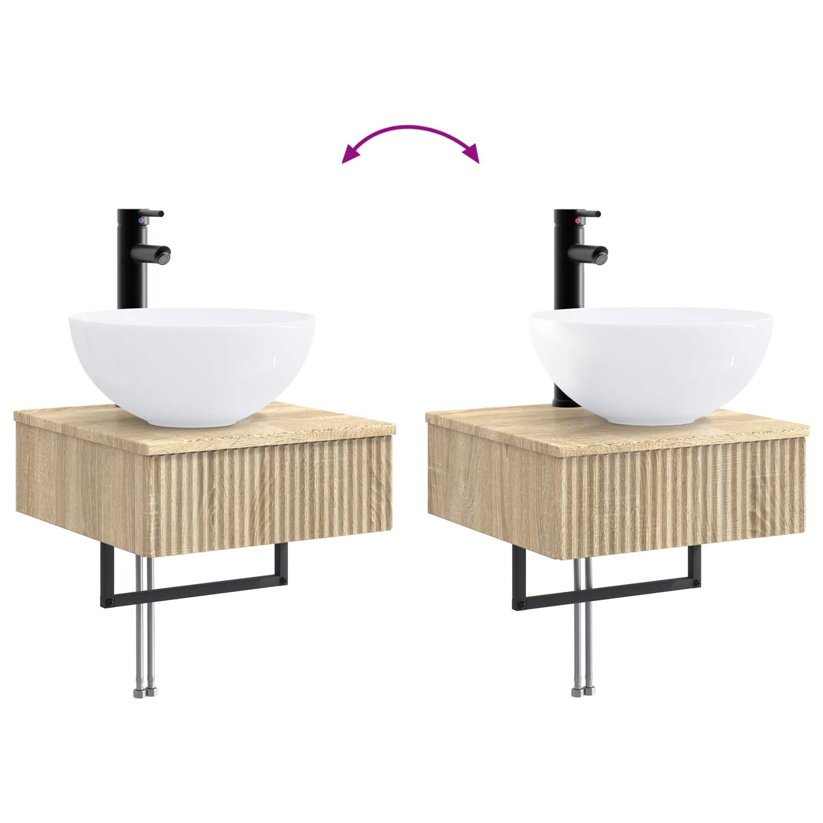 Set ormarića za kupaonicu 5 pcs Hrast sonoma