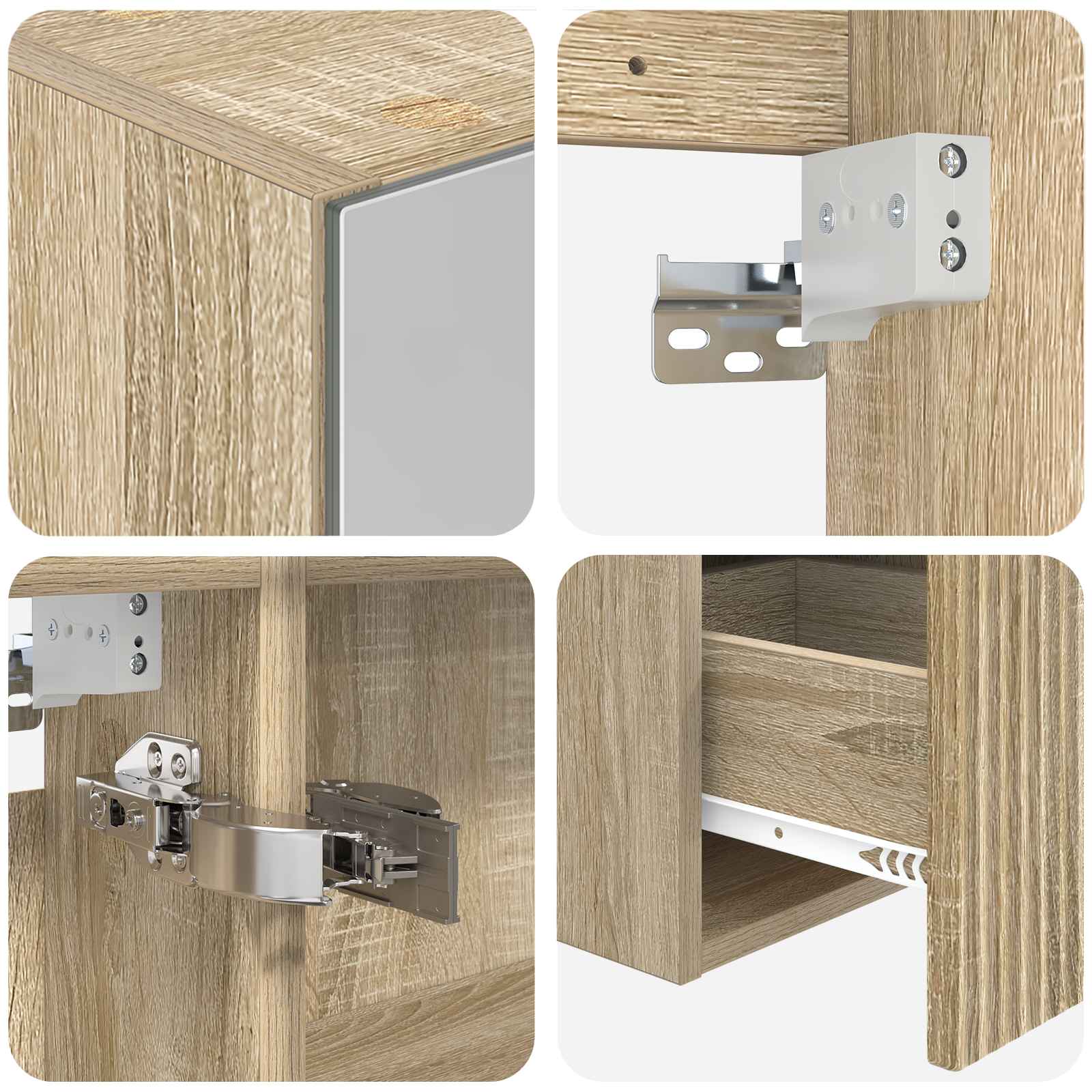 Set ormarića za kupaonicu 5 pcs Hrast sonoma 43 x 16 x 62,5 cm