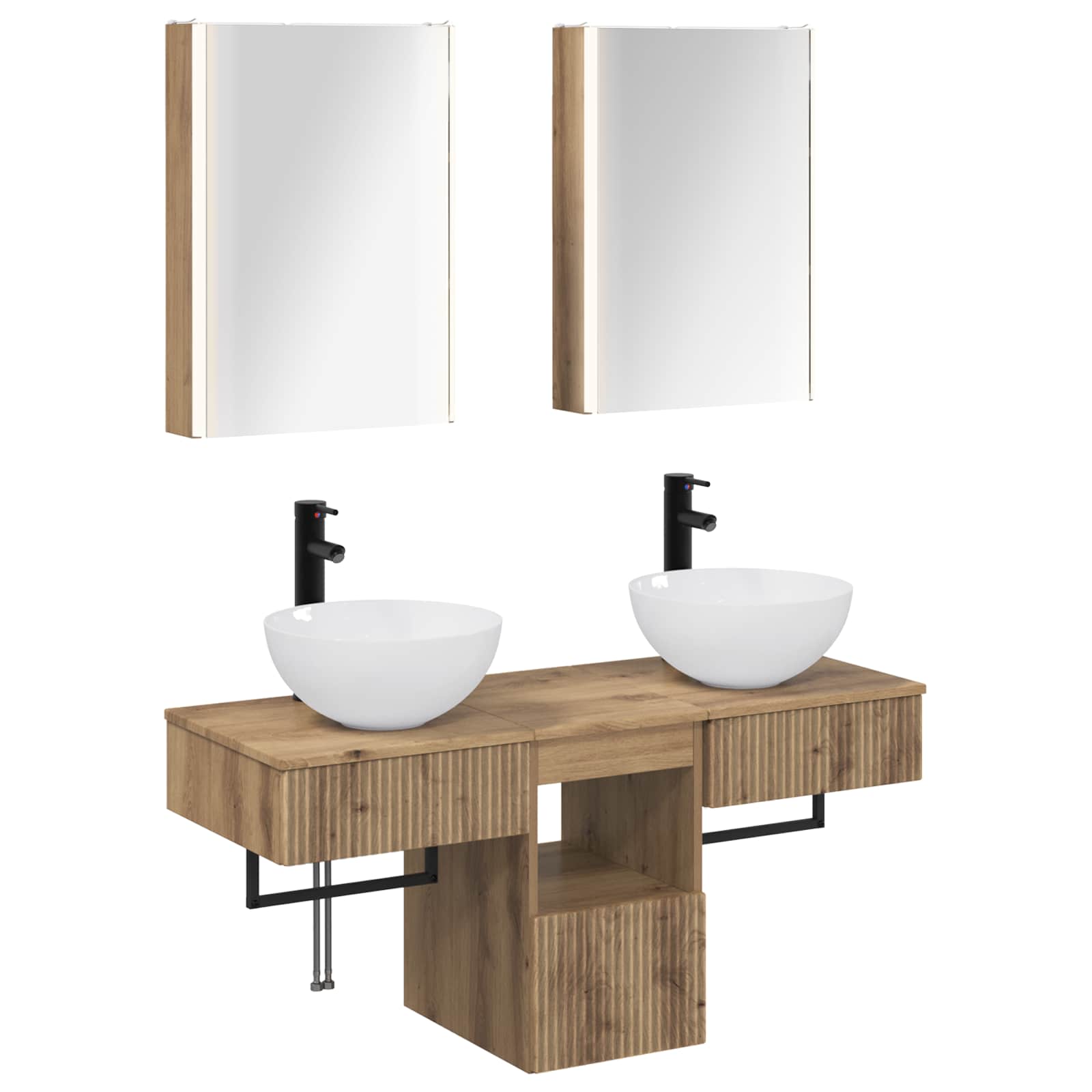 Set ormarića za kupaonicu 5 pcs Hrast artisan