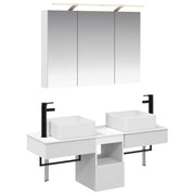 Set ormarića za kupaonicu 4 pcs Bijela 100 x 14,5 x 70 cm
