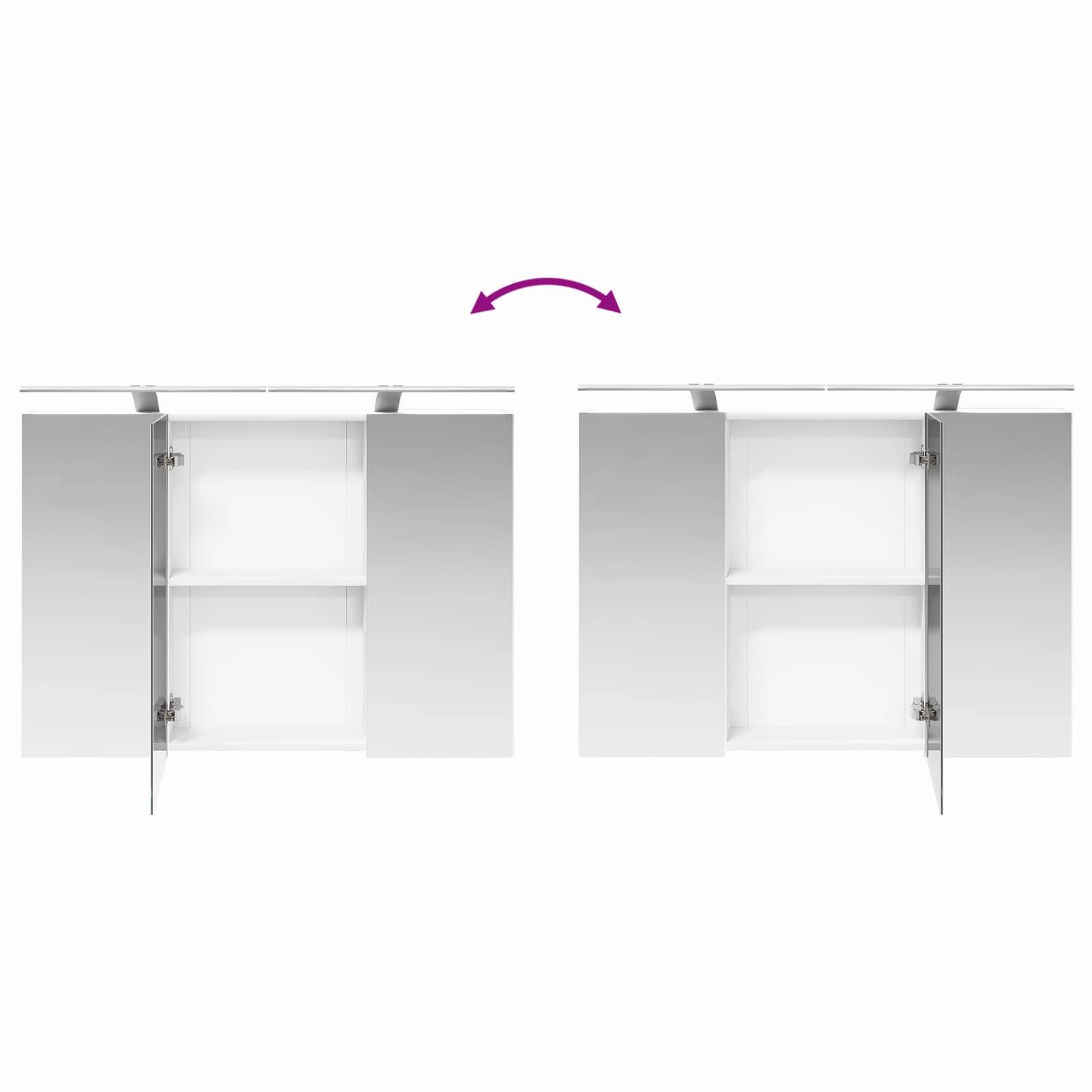 Set ormarića za kupaonicu 4 pcs Bijela 100 x 14,5 x 70 cm