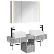 Set ormarića za kupaonicu 4 pcs Siva Sonoma