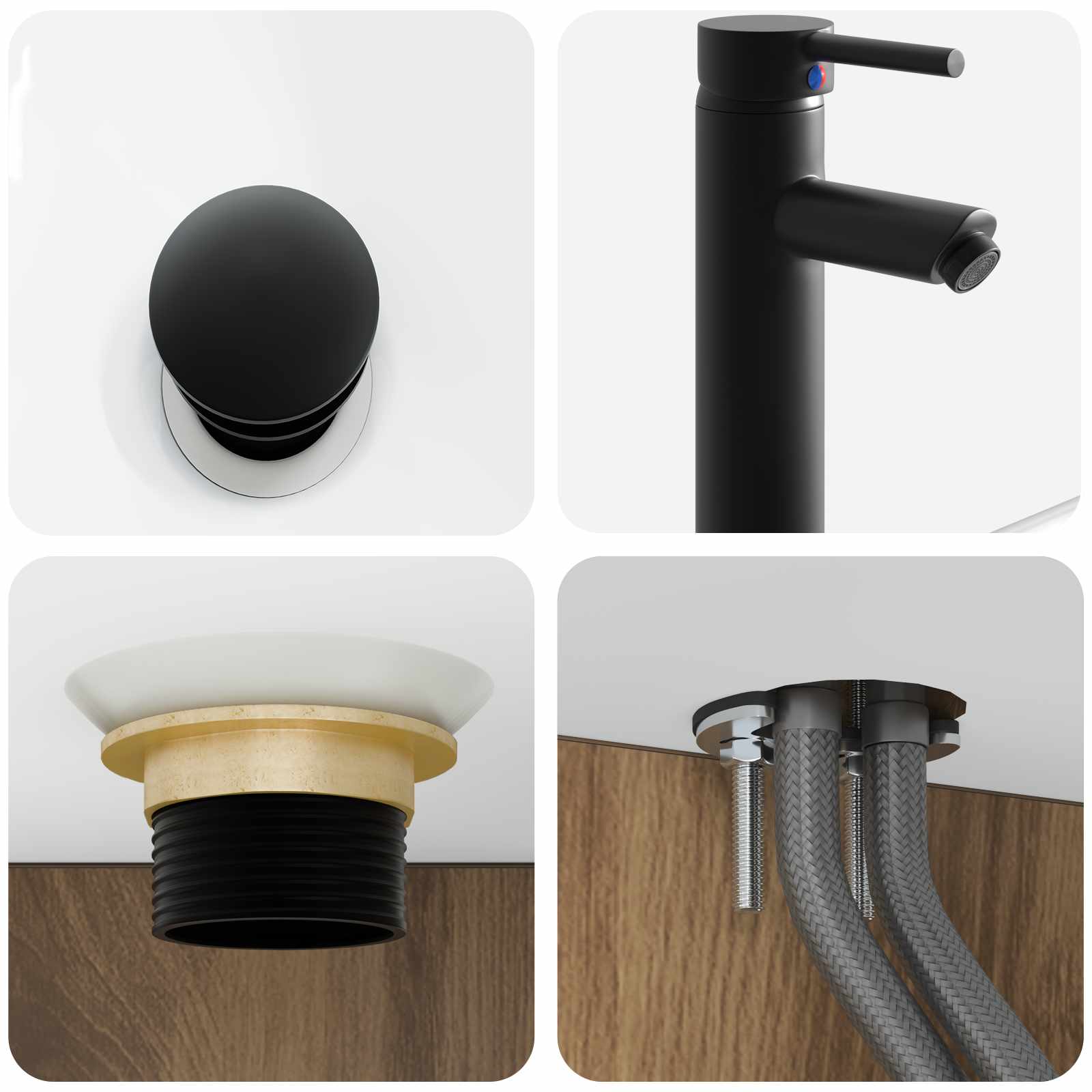Set ormarića za kupaonicu 4 pcs Hrast artisan