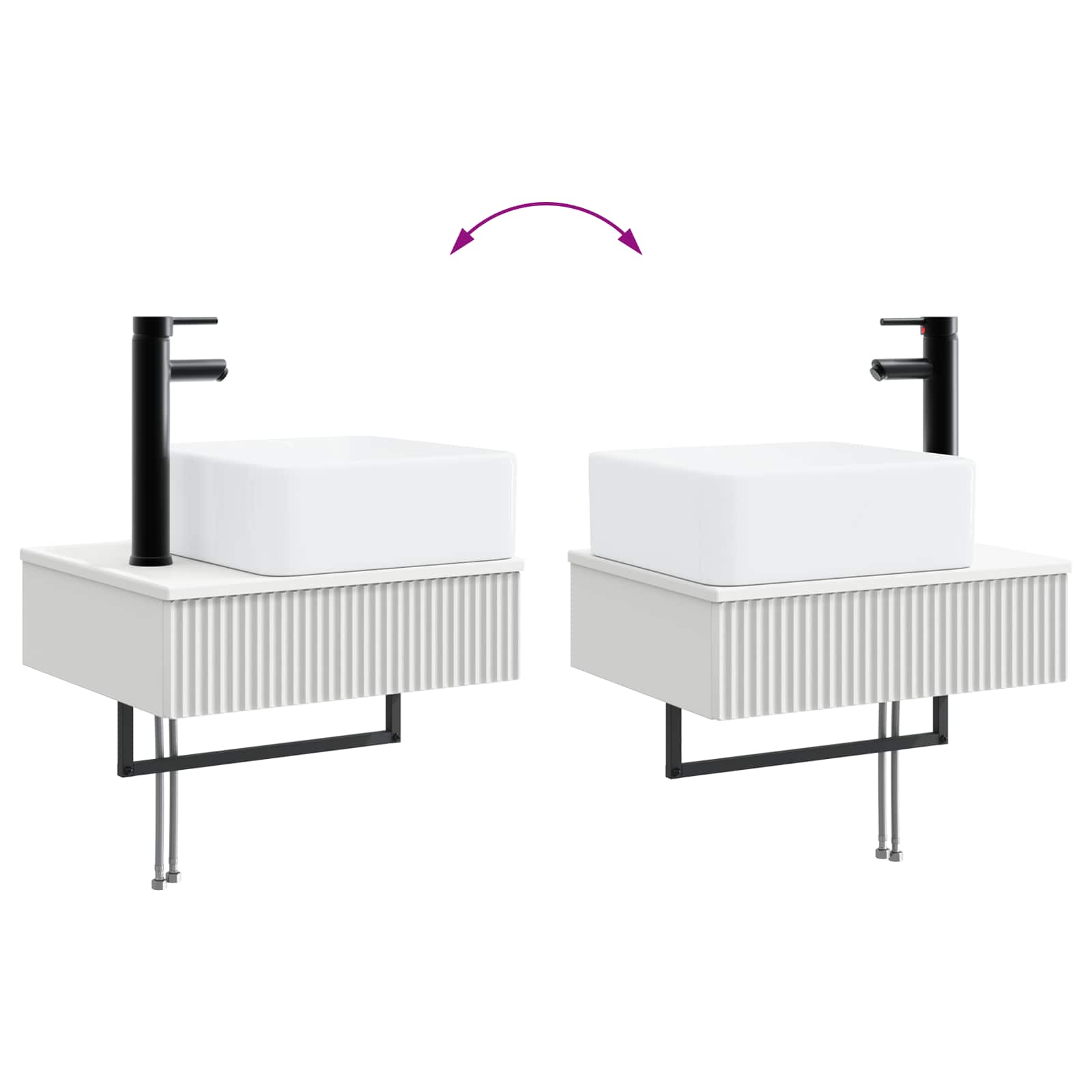 Set ormarića za kupaonicu 5 pcs Bijela 50 x 14,5 x 70 cm