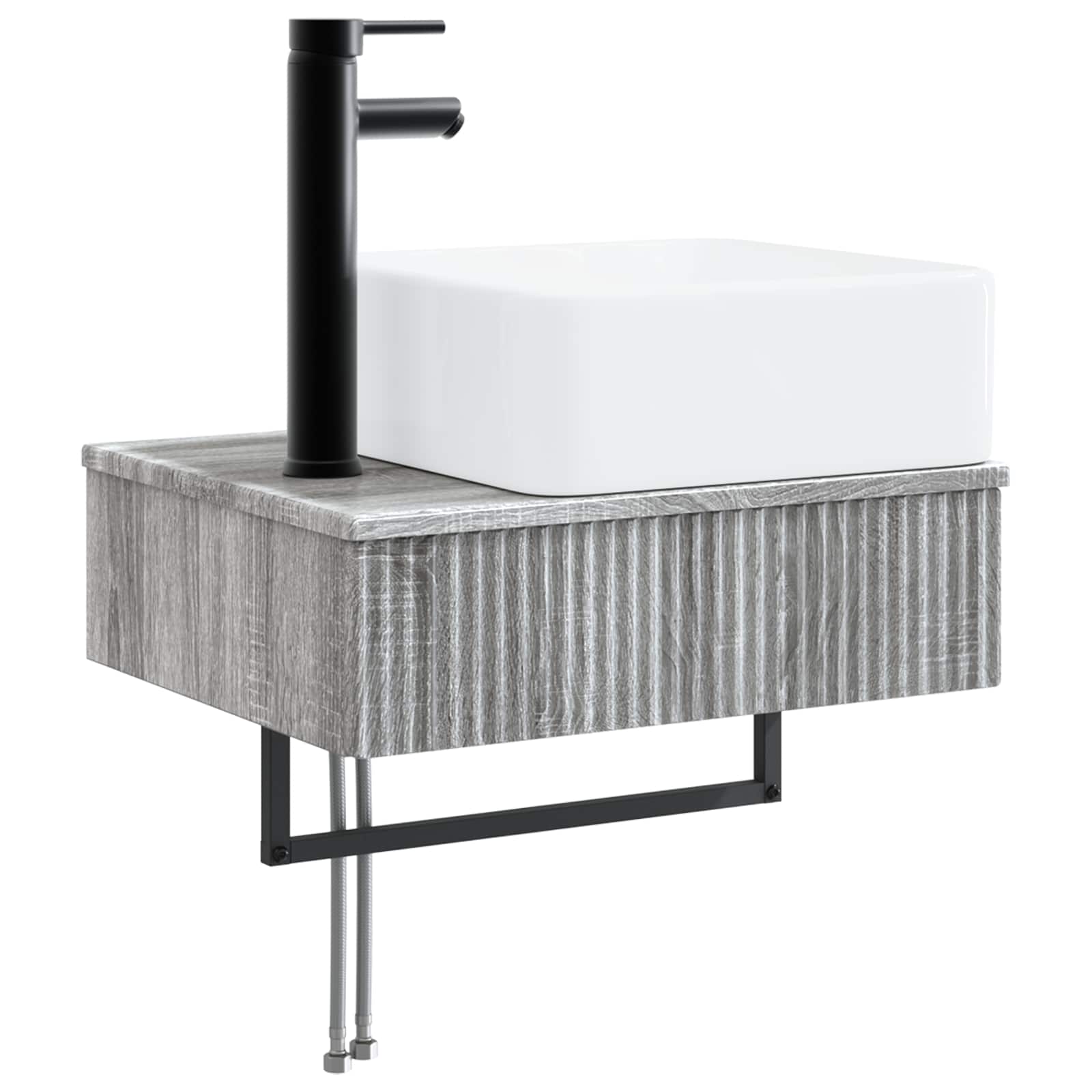Set ormarića za kupaonicu 5 pcs Siva Sonoma 50 x 14,5 x 70 cm