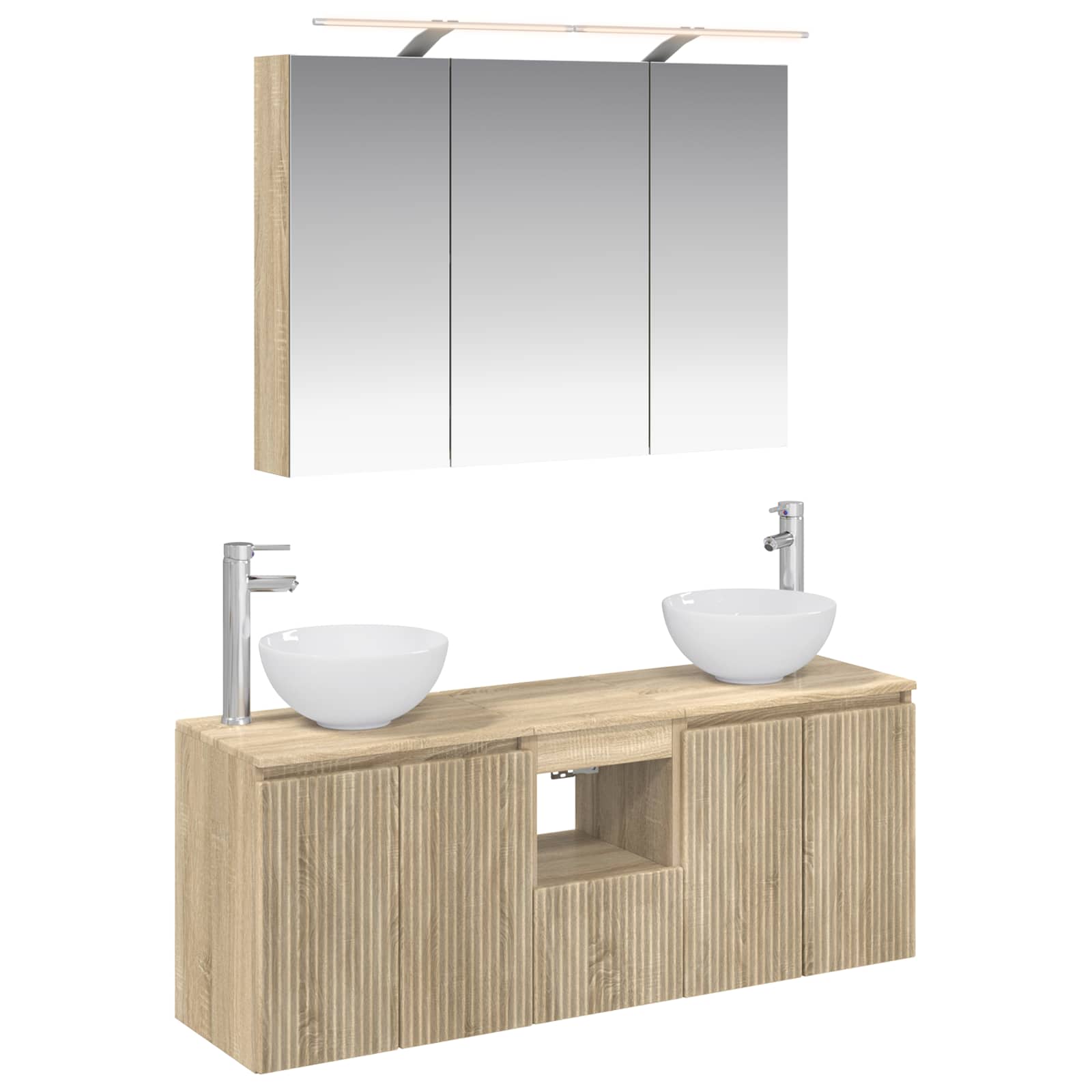 Set ormarića za kupaonicu 4 pcs Hrast sonoma 100 x 14,5 x 70 cm