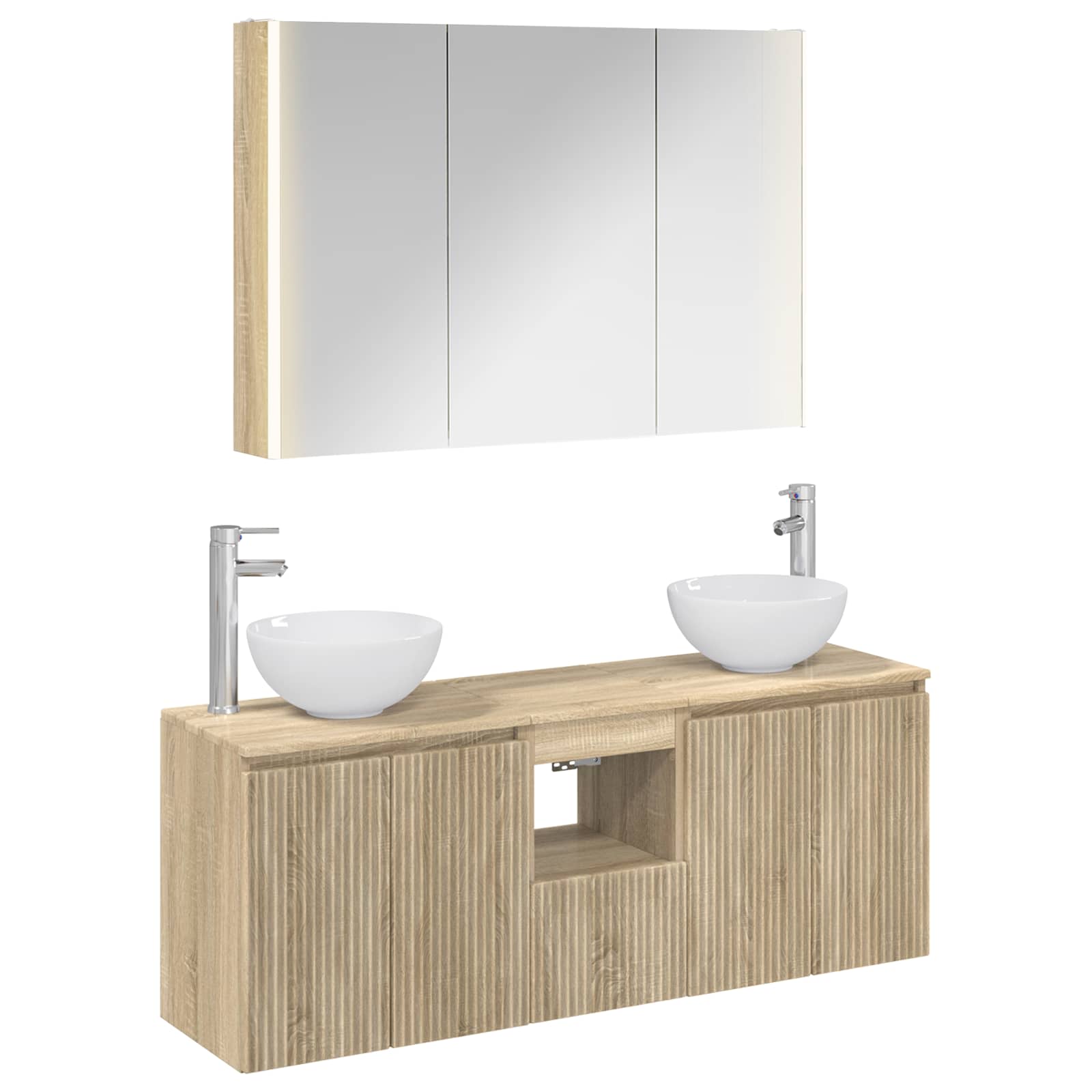 Set ormarića za kupaonicu 4 pcs Hrast sonoma