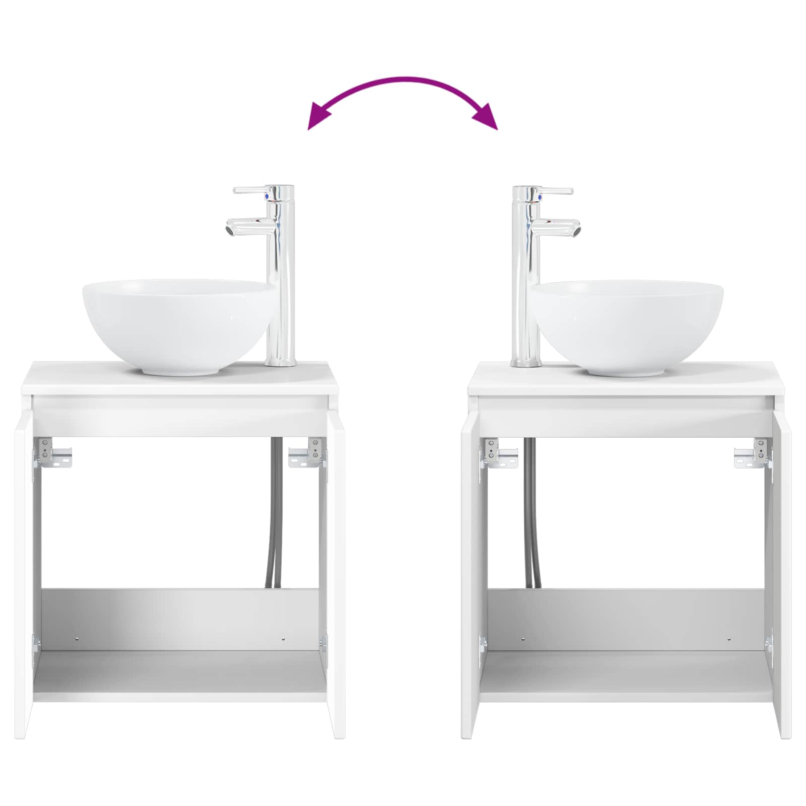 Set ormarića za kupaonicu 5 pcs Bijela 50 x 14,5 x 70 cm