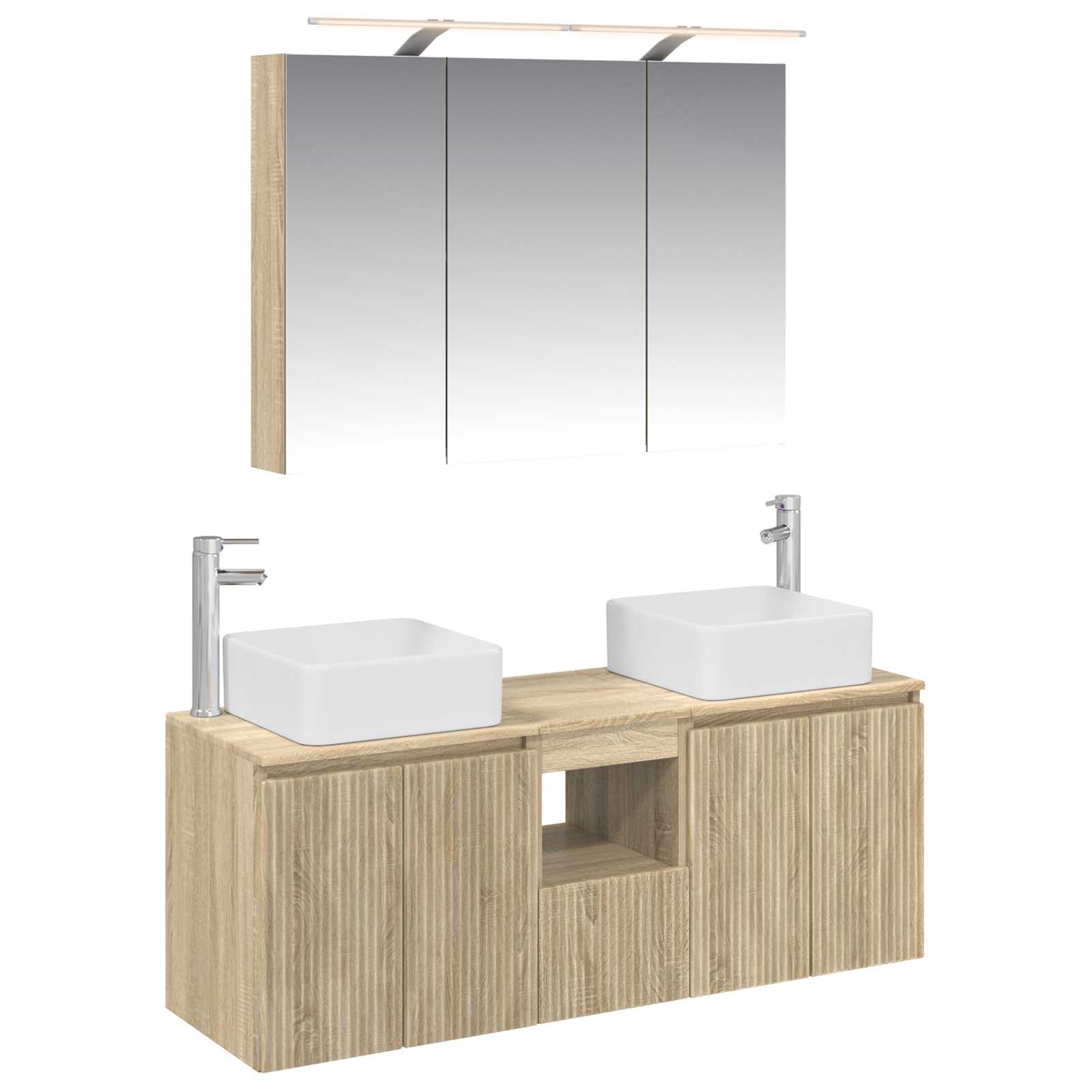 Set ormarića za kupaonicu 4 pcs Hrast sonoma 100 x 14,5 x 70 cm