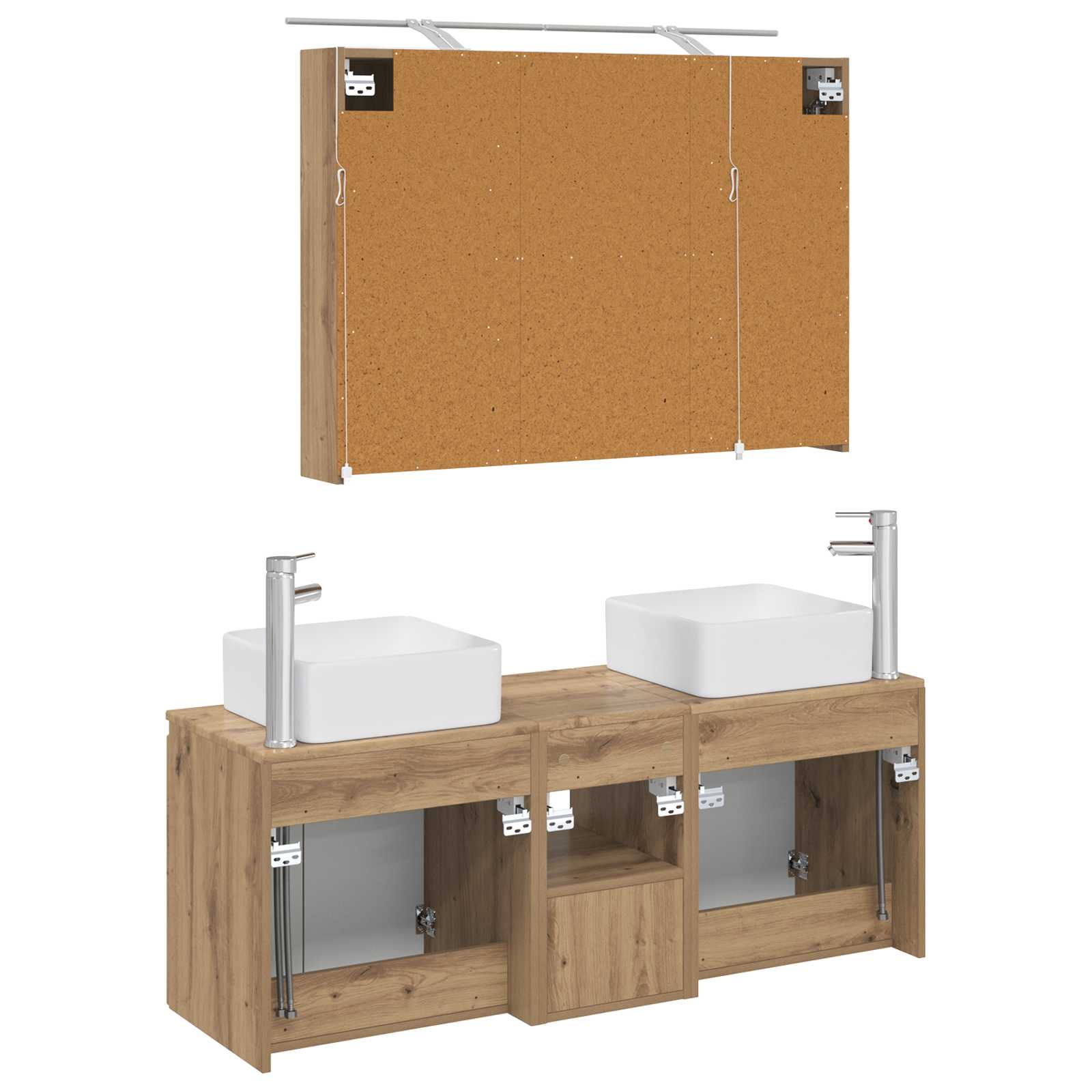 Set ormarića za kupaonicu 4 pcs Hrast artisan