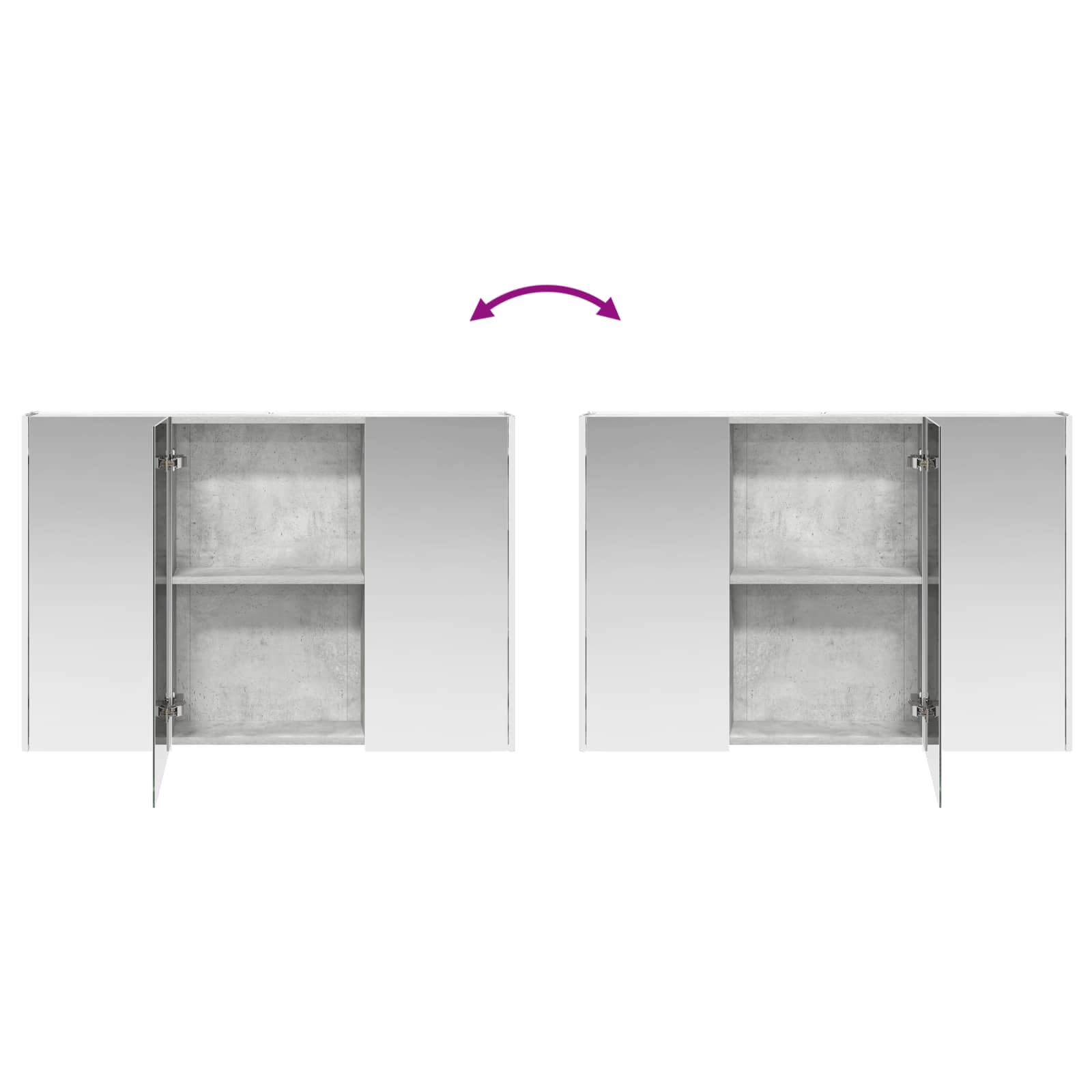 Set ormarića za kupaonicu 4 pcs Betonska siva Konstruirano drvo