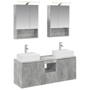 Set ormarića za kupaonicu 5 pcs Betonska siva Konstruirano drvo