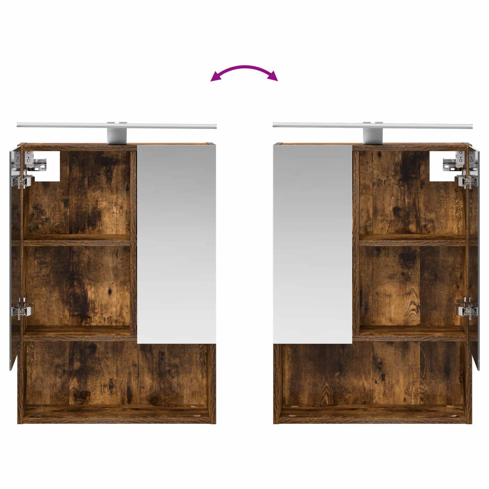 Set ormarića za kupaonicu 5 pcs Dimljeni hrast